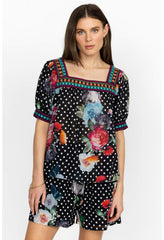 Women Tops | Johnny Was Polkalona Square Neck Park Blouse Polkalona