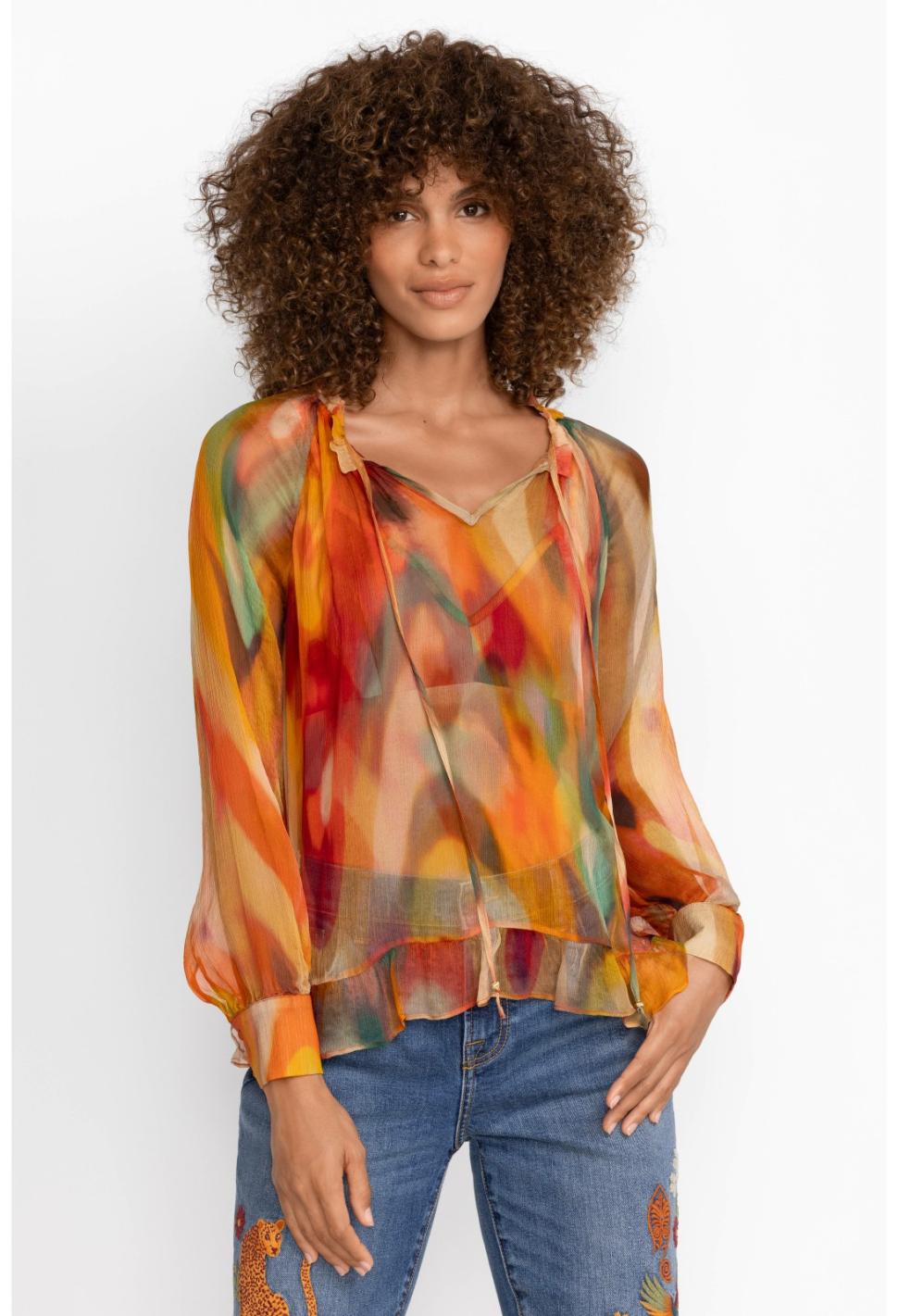 Women Tops | Johnny Was Radika Silk Blouse Multi