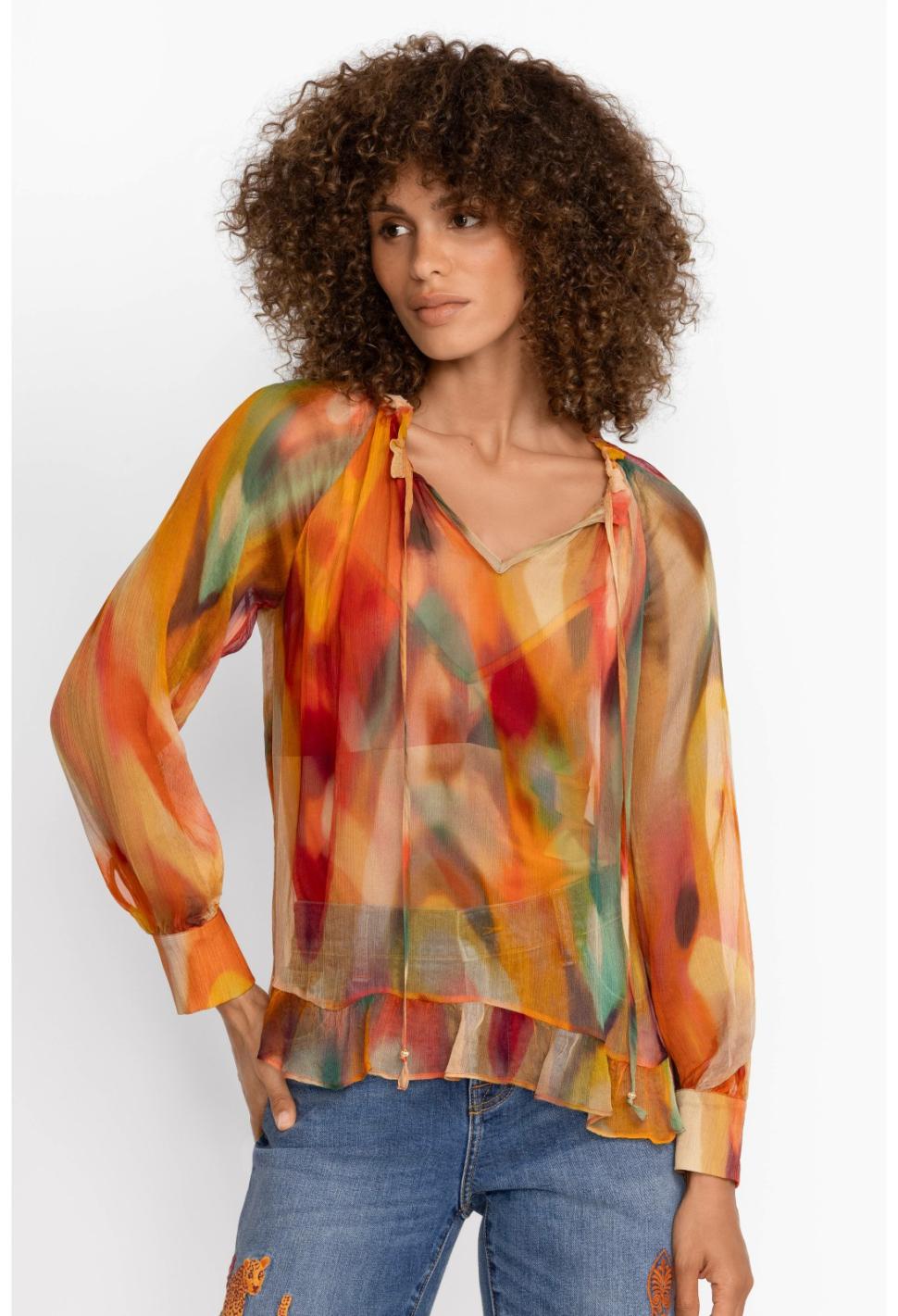 Women Tops | Johnny Was Radika Silk Blouse Multi
