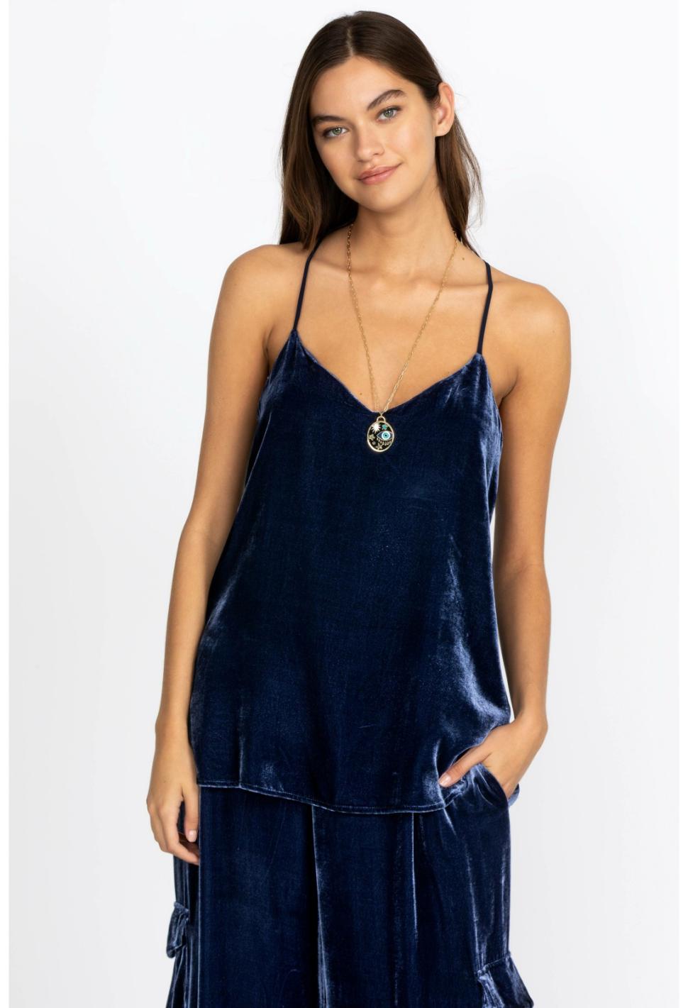 Women Tops | Johnny Was Remy Cami Sapphire Blue