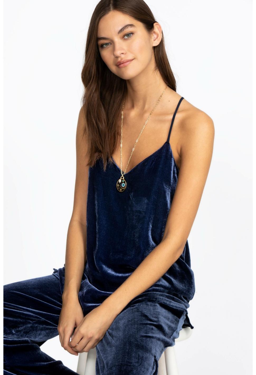 Women Tops | Johnny Was Remy Cami Sapphire Blue