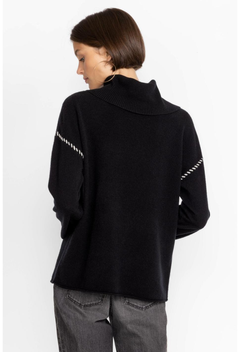 Women Tops | Johnny Was Rhode Cowl Neck Sweater Black