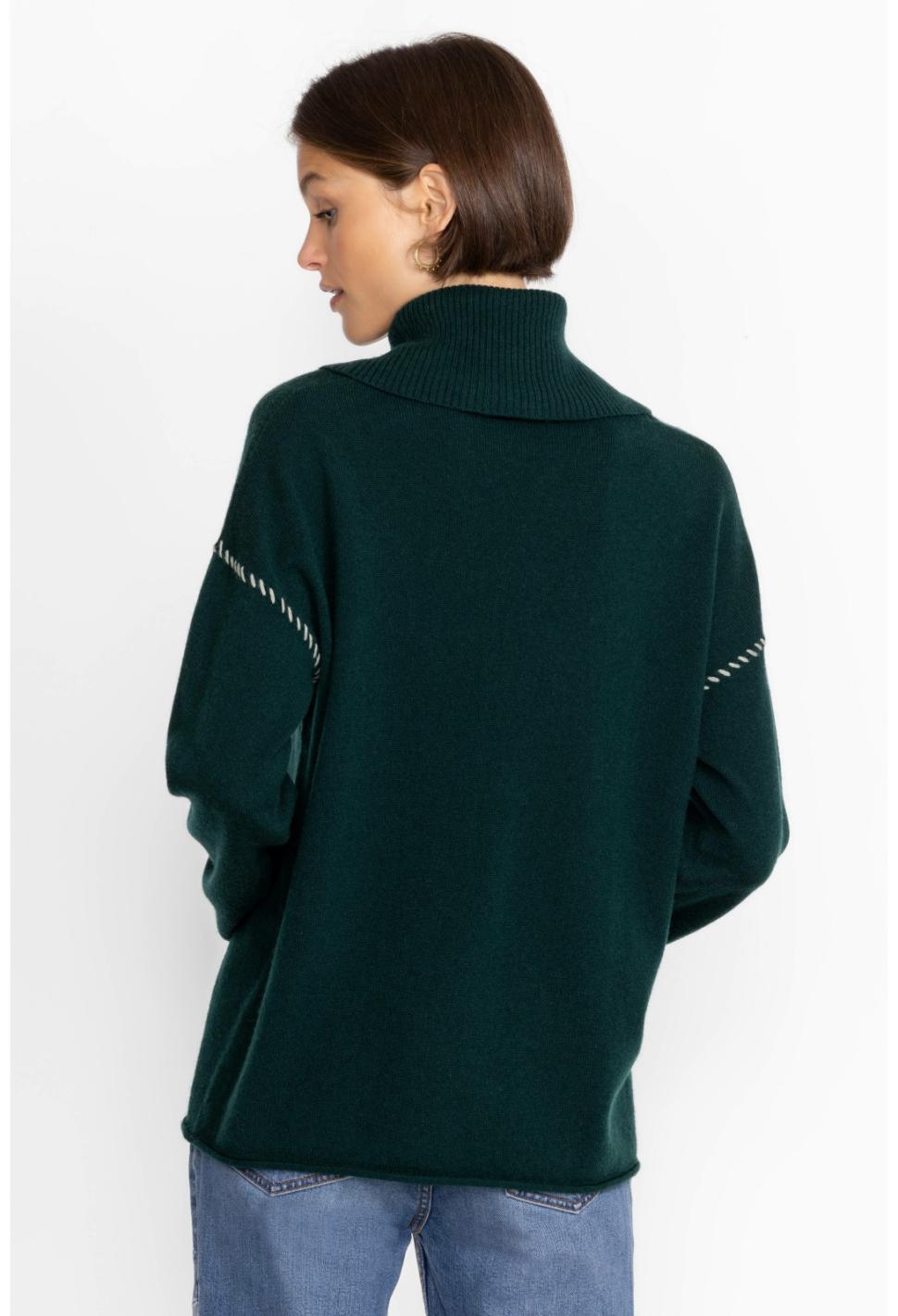 Women Tops | Johnny Was Rhode Cowl Neck Sweater Emerald