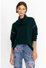Women Tops | Johnny Was Rhode Cowl Neck Sweater Emerald