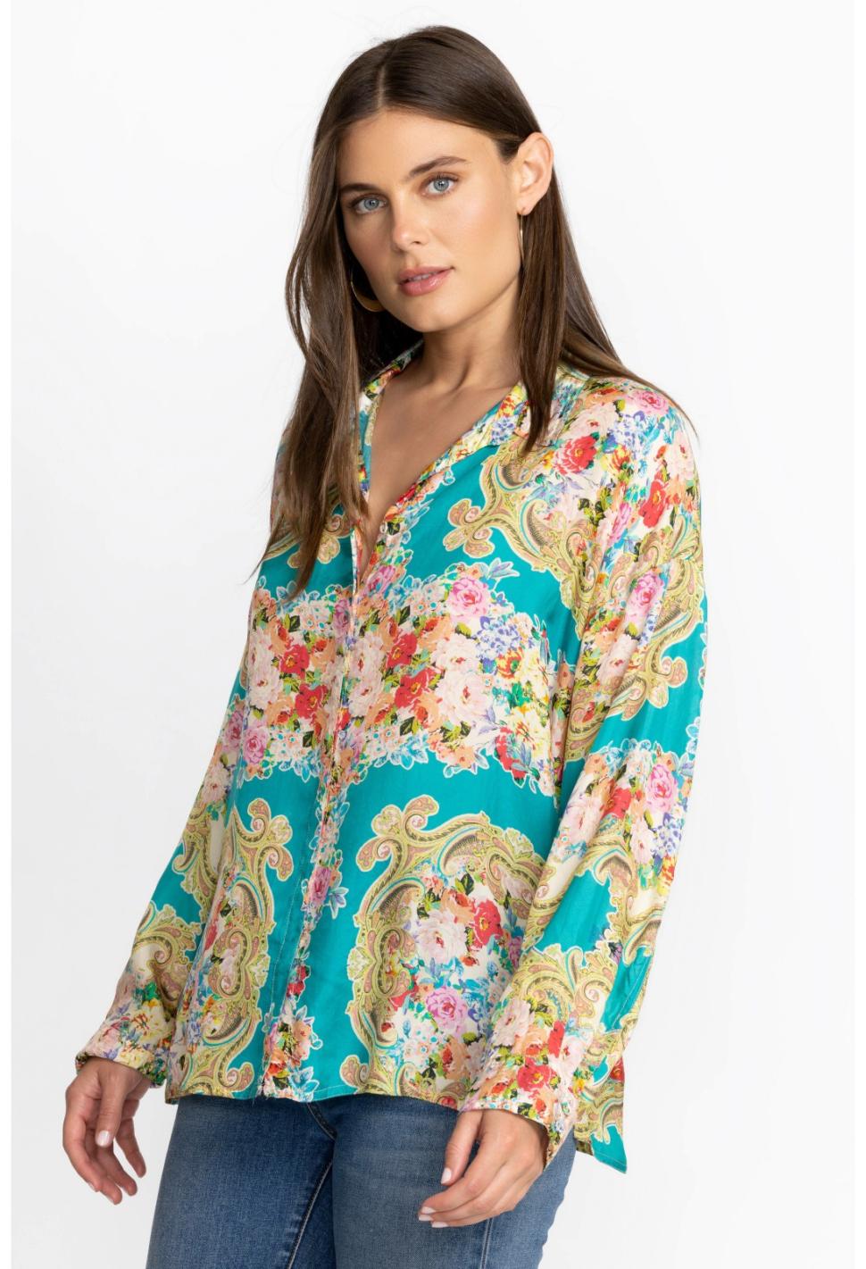 Women Tops | Johnny Was Rivoray Arie Button Up Rivoray