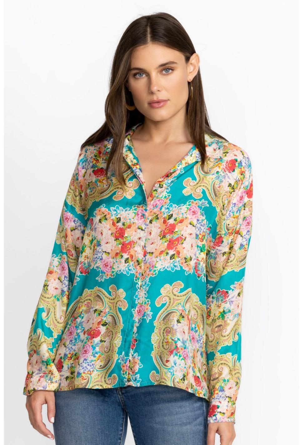 Women Tops | Johnny Was Rivoray Arie Button Up Rivoray