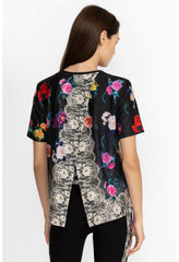 Women Tops | Johnny Was Rose Lace Cross Back Tee Rose Lace