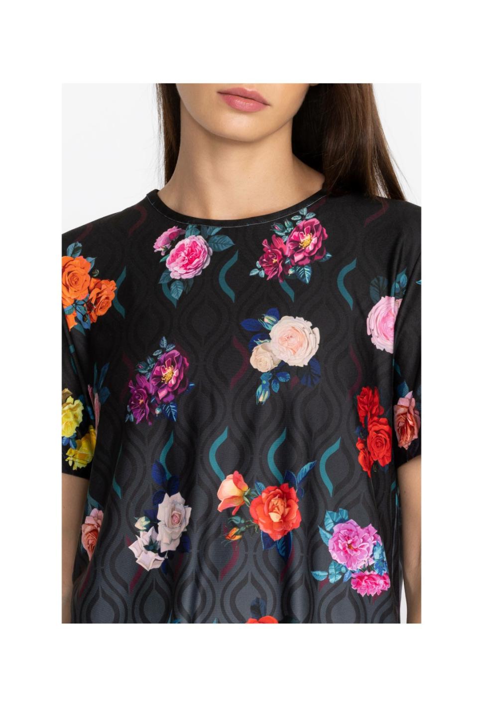 Women Tops | Johnny Was Rose Lace Cross Back Tee Rose Lace