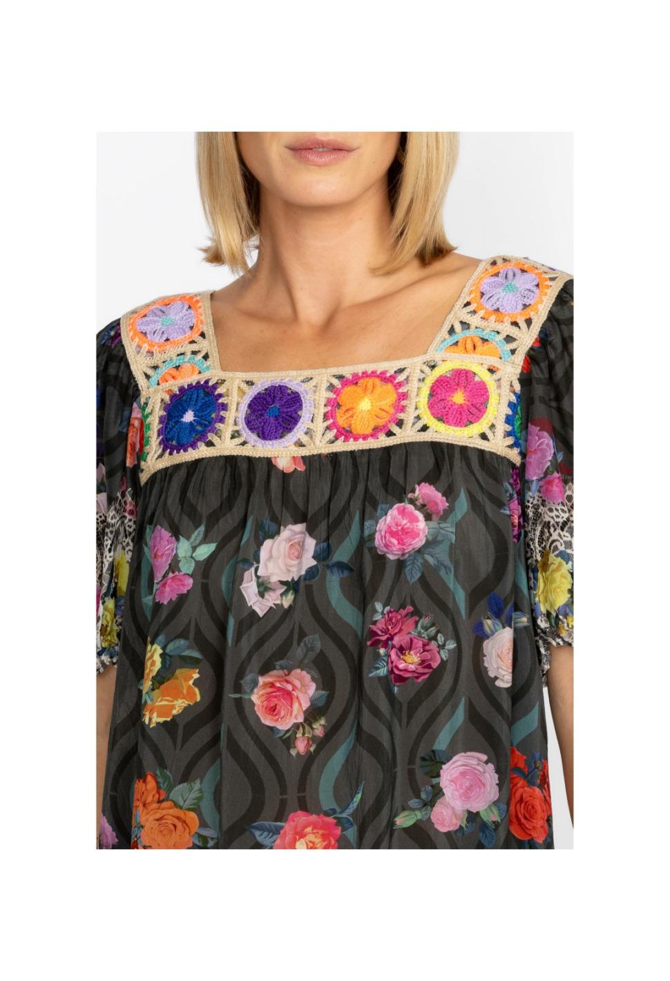 Women Tops | Johnny Was Rose Lace Tristan Blouse Rose Lace