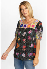 Women Tops | Johnny Was Rose Lace Tristan Blouse Rose Lace