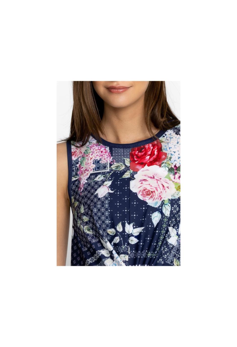 Women Tops | Johnny Was Rose Patch Crossover Tank Rose Patch