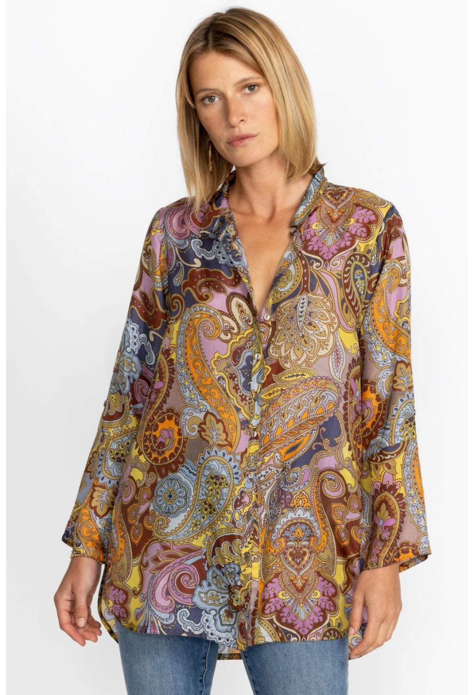 Women Tops | Johnny Was Sandalwood Tunic Sandalwood