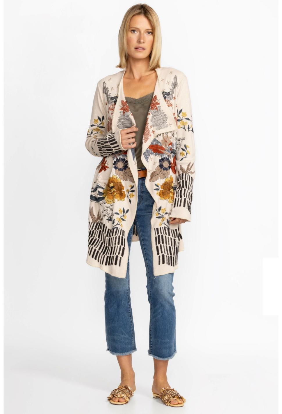 Women Tops | Johnny Was Sarina Wrap Sweater Ecru