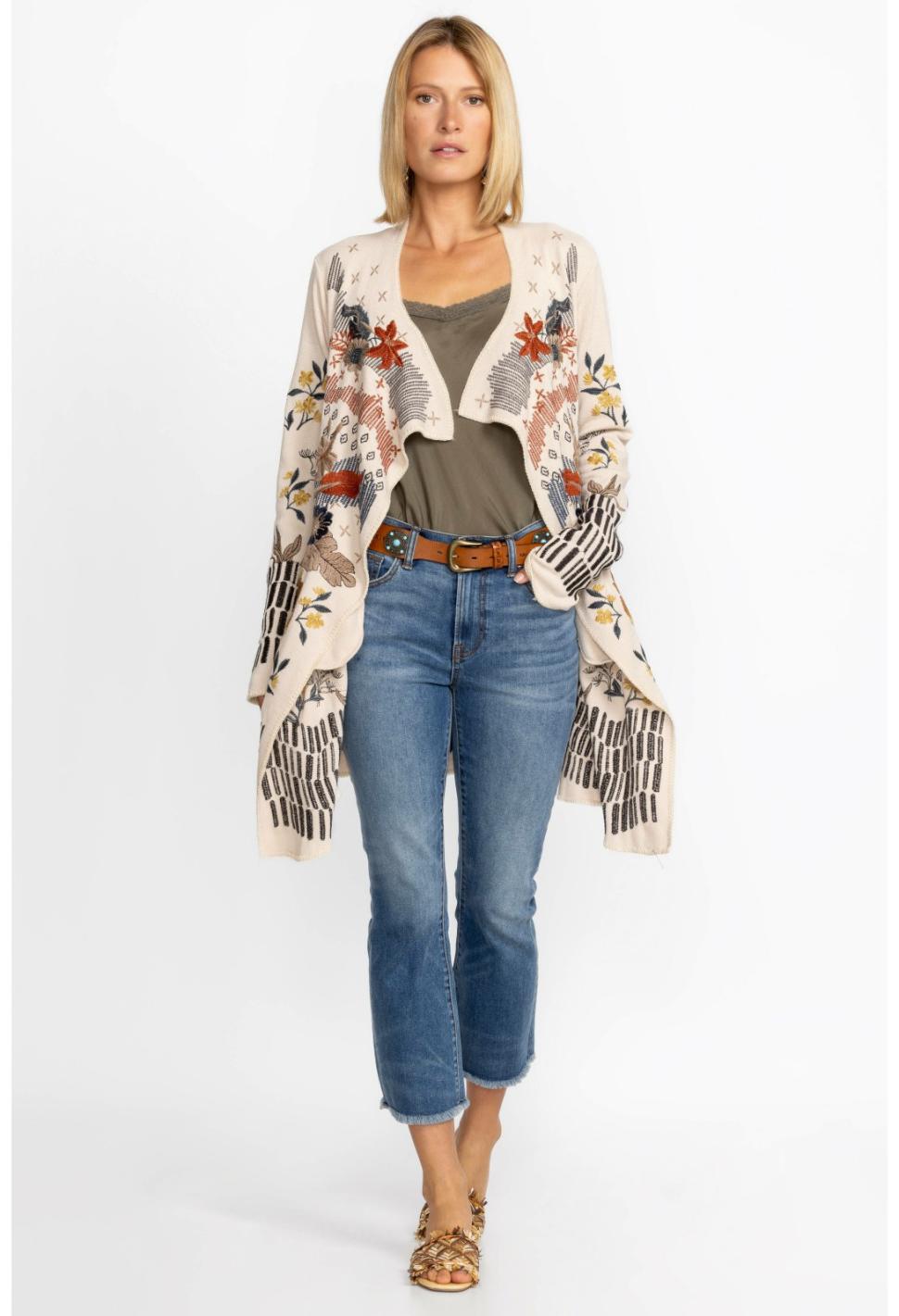 Women Tops | Johnny Was Sarina Wrap Sweater Ecru