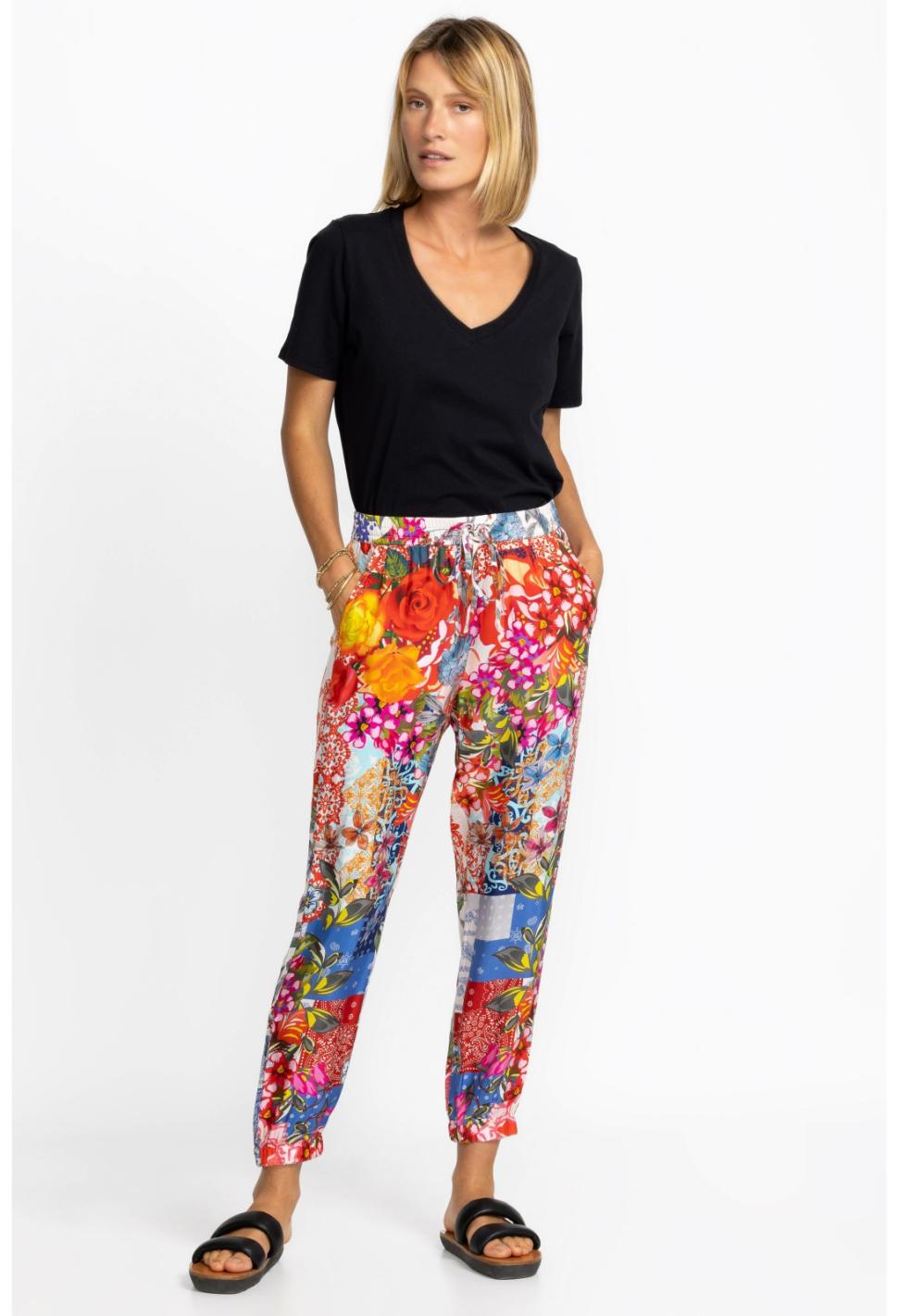 Women Tops | Johnny Was Short Sleeve V-Neck Layering Tee Black