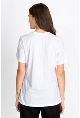 Women Tops | Johnny Was Short Sleeve V-Neck Layering Tee White