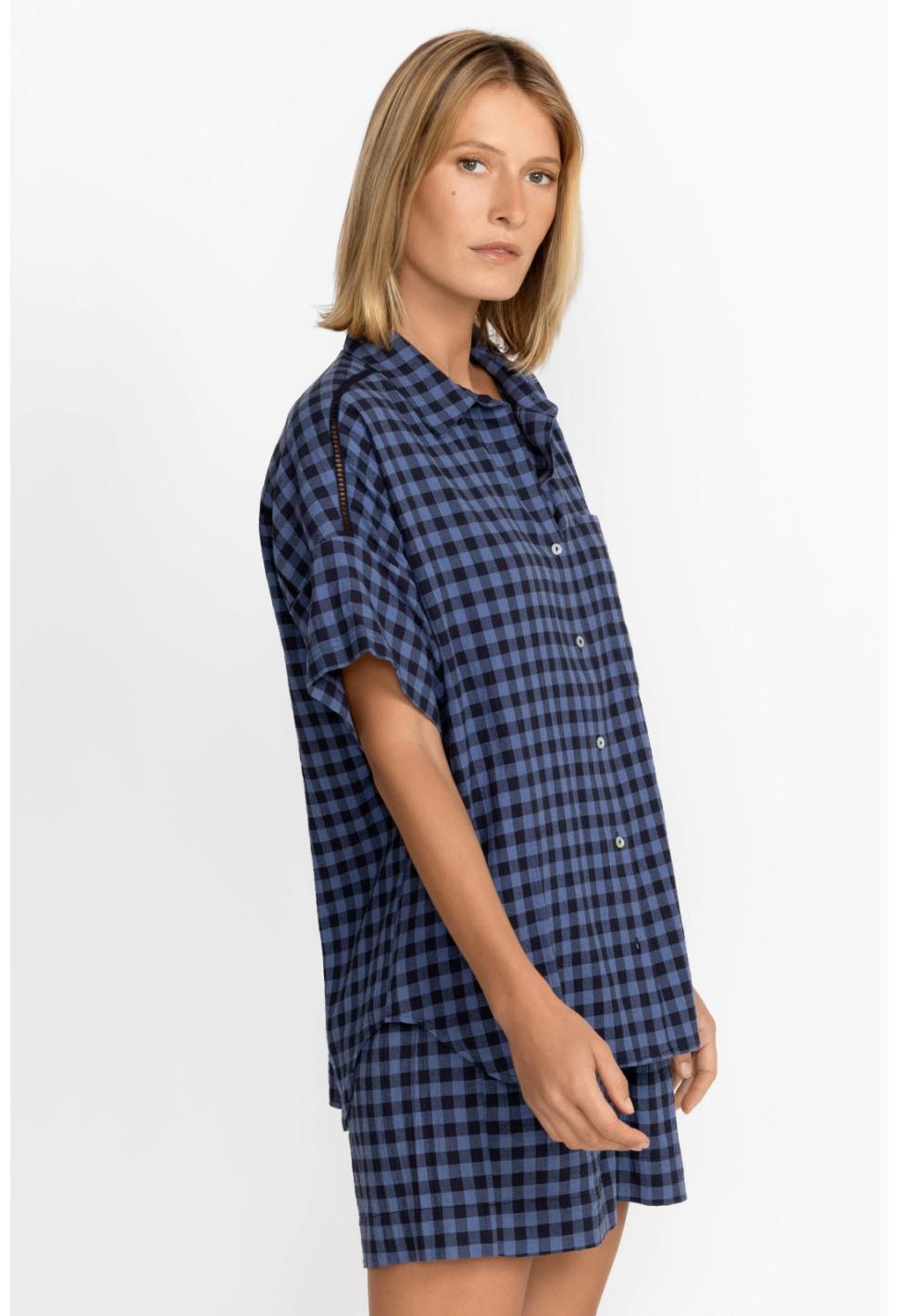 Women Tops | Johnny Was Shortsleeve Chest Pocket Shirt Multi