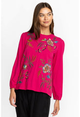 Women Tops | Johnny Was Sidonia Bishop Sleeve Sequin Tee Vivacious