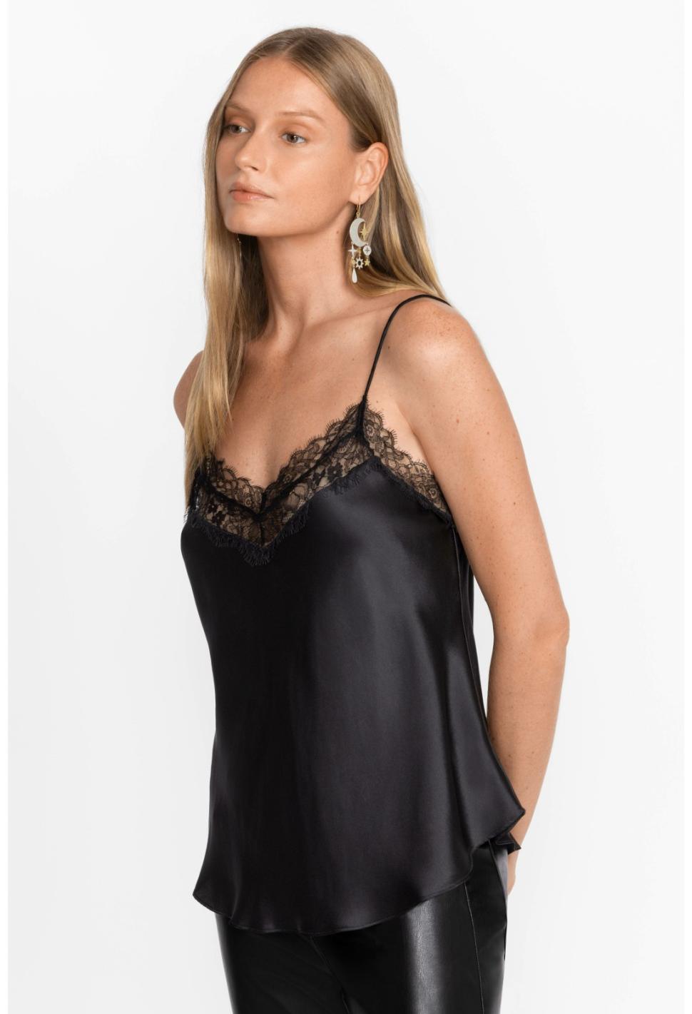 Women Tops | Johnny Was Skye Silk Cami Black