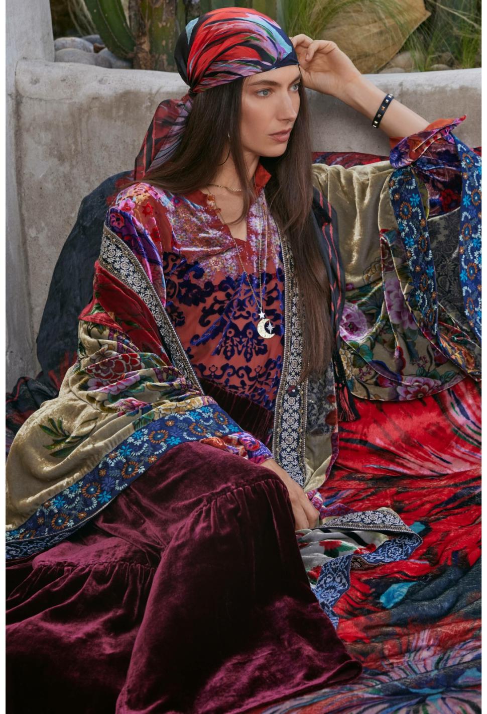 Women Tops | Johnny Was Syriah Burnout Enta Blouse Multi