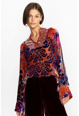 Women Tops | Johnny Was Syriah Burnout Enta Blouse Multi