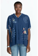 Women Tops | Johnny Was Taryn Poncho Azul