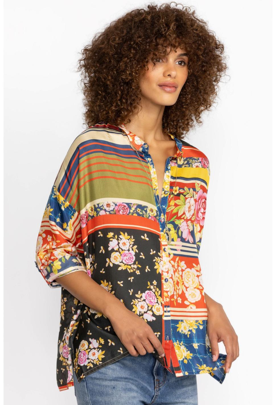 Women Tops | Johnny Was The Audrey Oversized Blouse Ortega