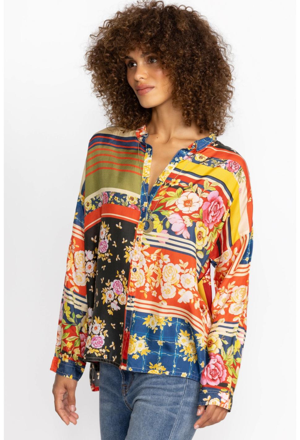 Women Tops | Johnny Was The Audrey Oversized Blouse Ortega