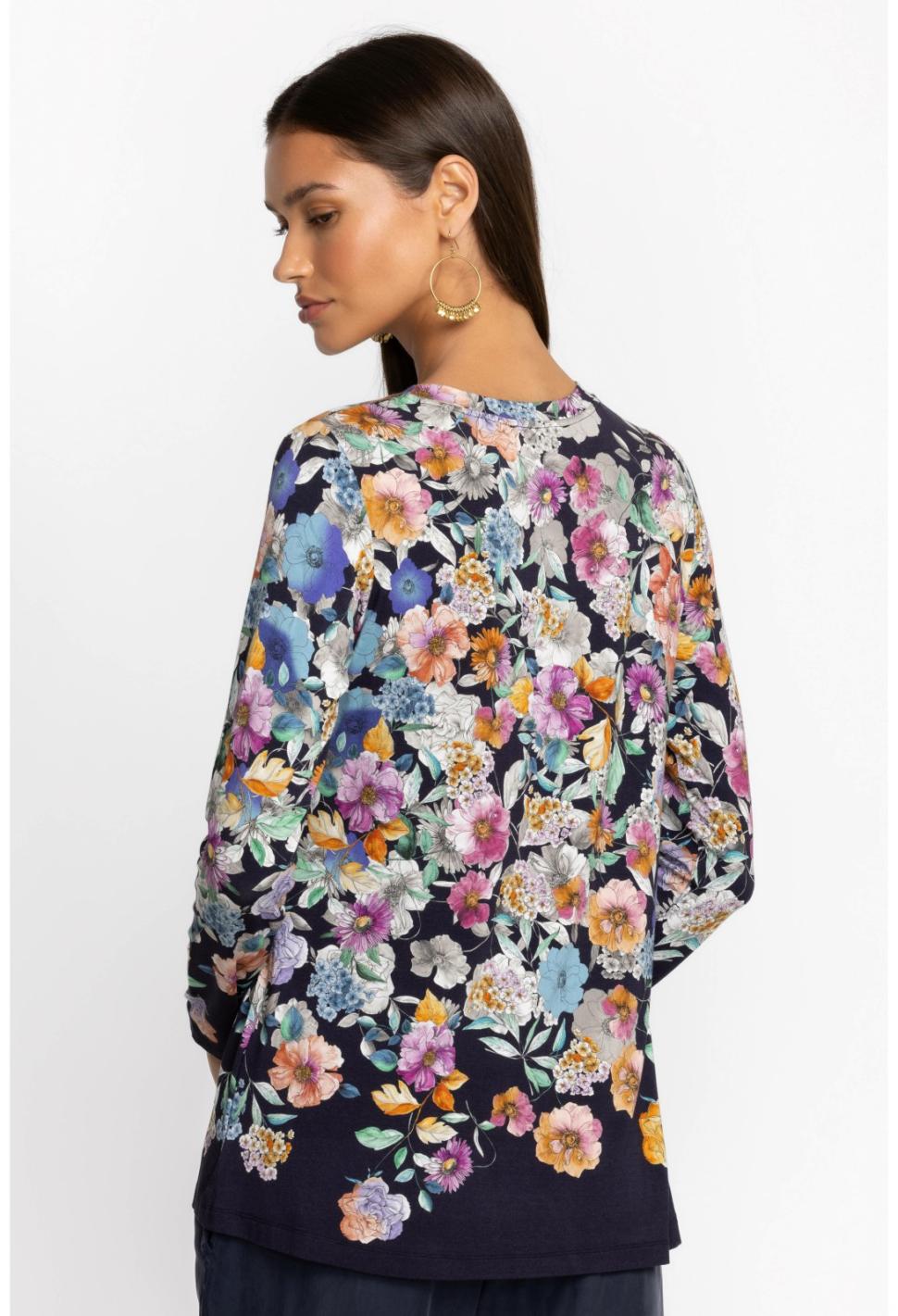 Women Tops | Johnny Was The Janie Favorite Long Sleeve Crew Neck Swing Tee Falldance