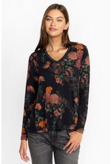 Women Tops | Johnny Was The Janie Favorite Long Sleeve V-Neck Swing Tee Amapola