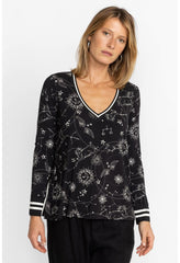 Women Tops | Johnny Was The Janie Favorite Long Sleeve V-Neck Swing Tee Bijou