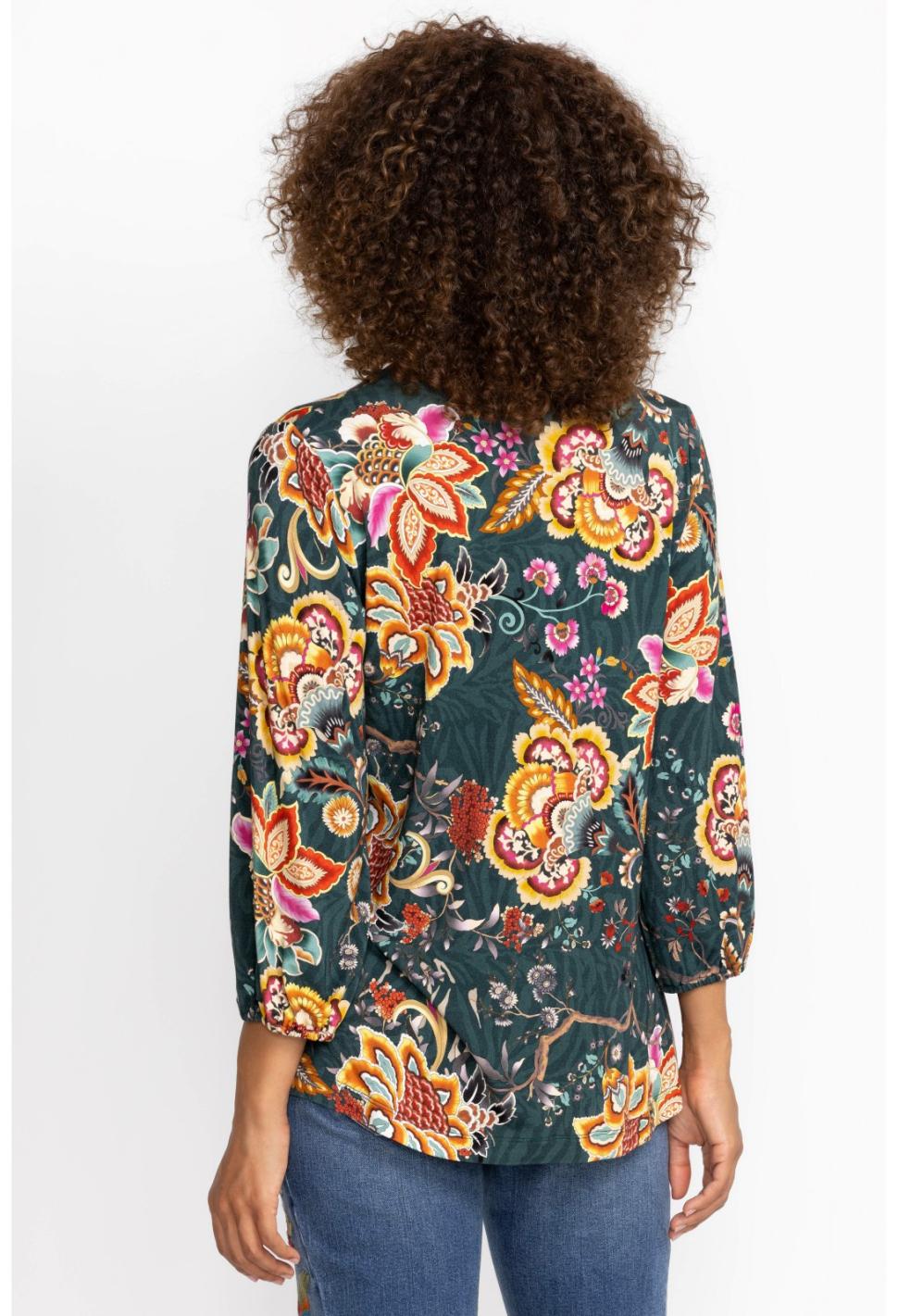 Women Tops | Johnny Was The Janie Favorite Puff Sleeve Knit Tee Orizaba