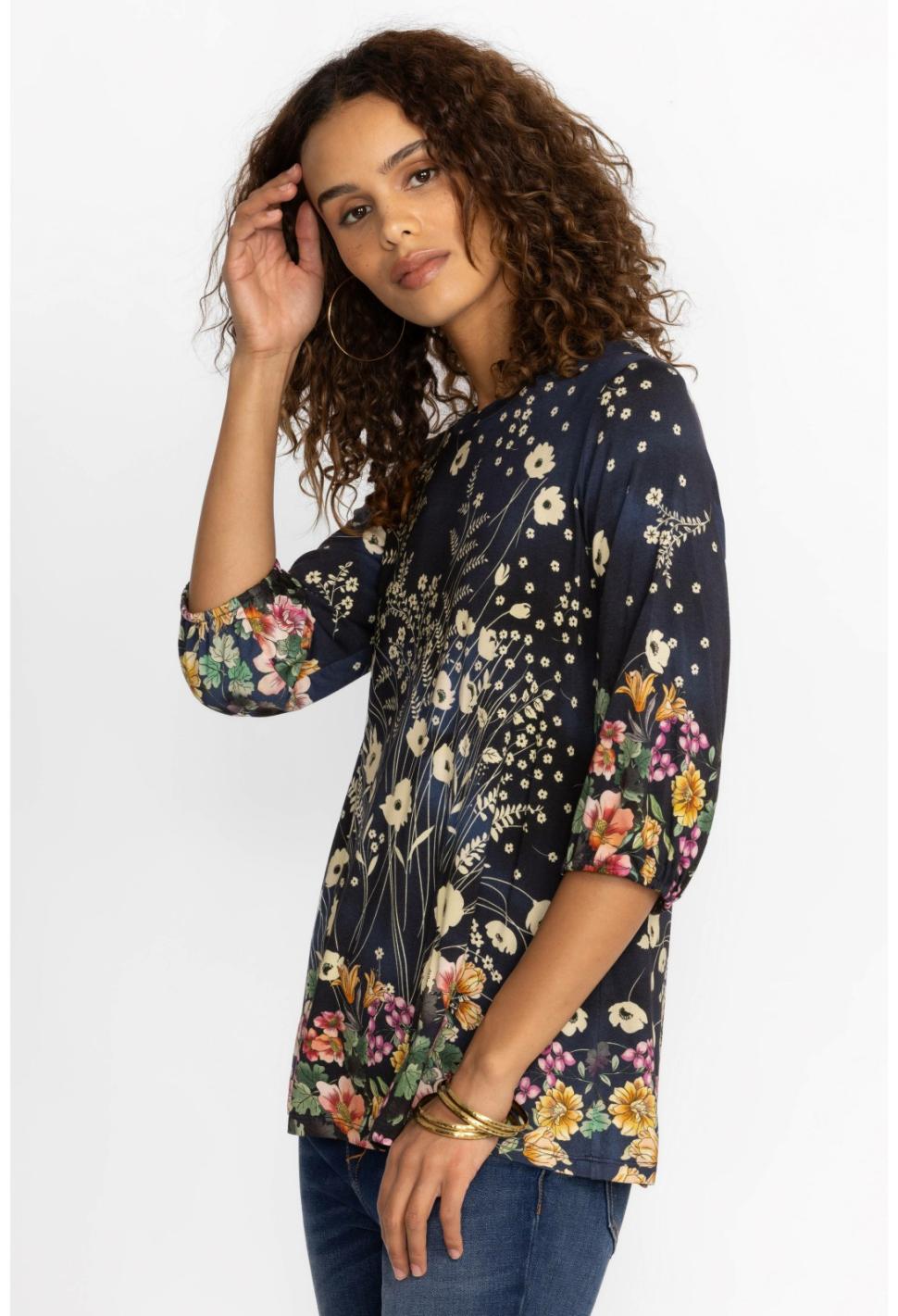 Women Tops | Johnny Was The Janie Favorite Puff Sleeve Top Bursting