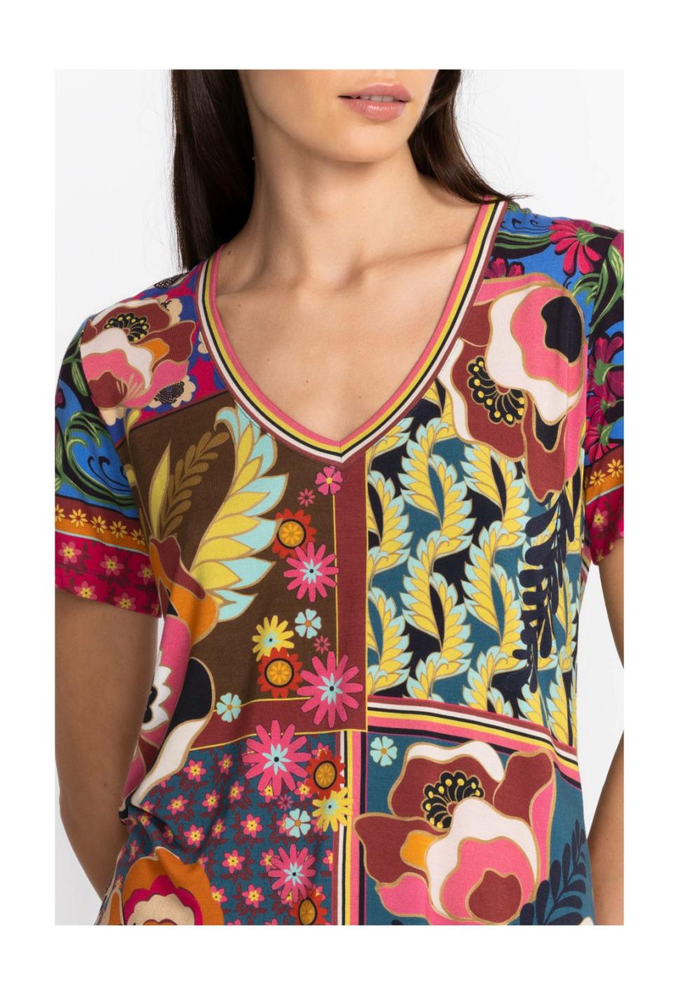 Women Tops | Johnny Was The Janie Favorite Short Sleeve V-Neck Tee Promisino