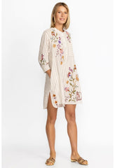 Women Tops | Johnny Was Toni Smocked Cuff Tunic Stripe