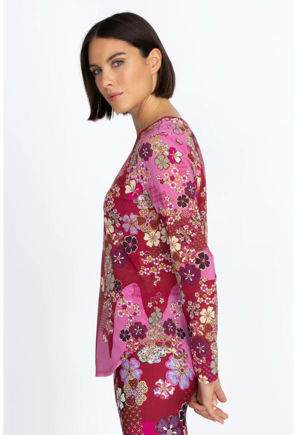 Women Tops | Johnny Was Yama Long Sleeve Mesh Tee Yama