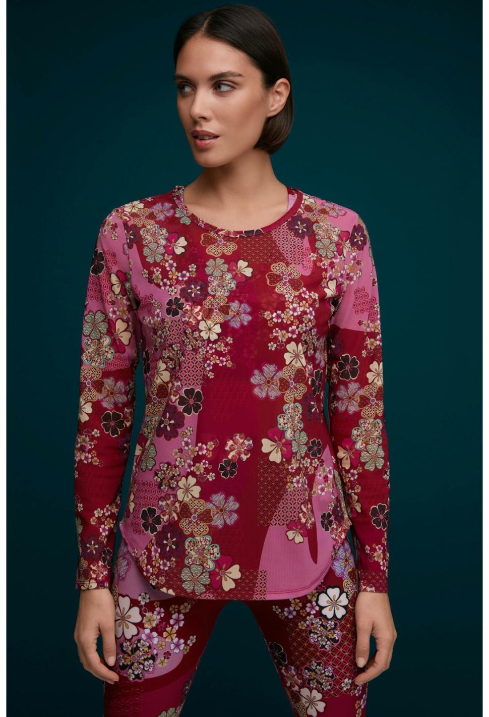 Women Tops | Johnny Was Yama Long Sleeve Mesh Tee Yama