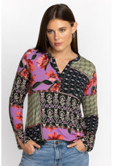 Women Tops | Johnny Was Zanda Split Neck Top Multi