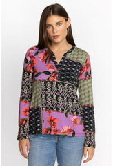 Women Tops | Johnny Was Zanda Split Neck Top Multi