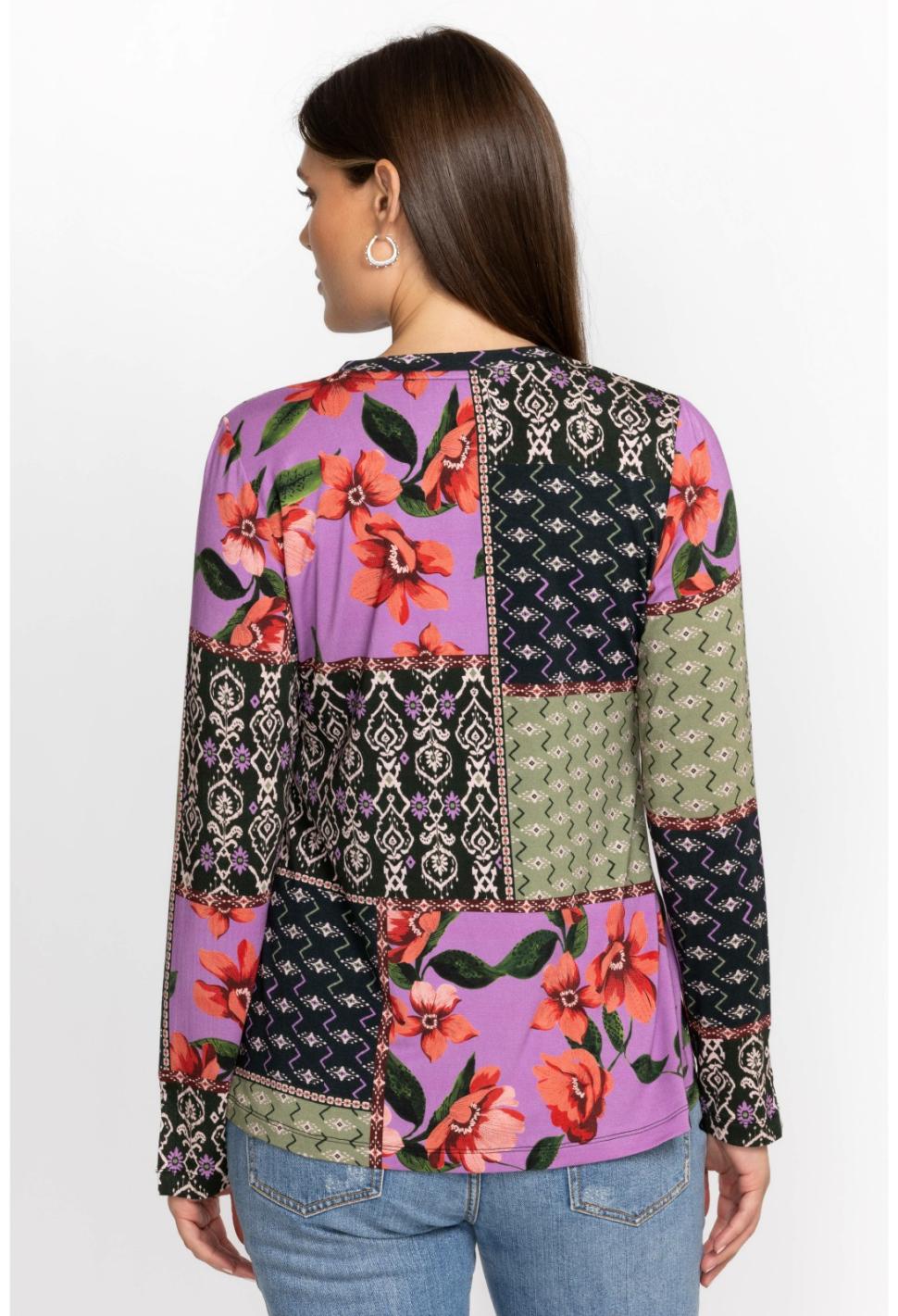 Women Tops | Johnny Was Zanda Split Neck Top Multi