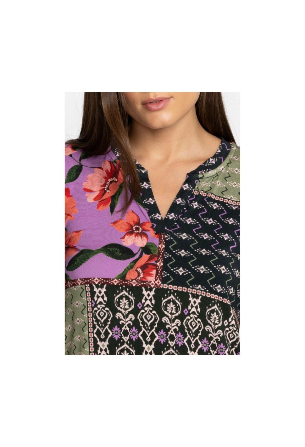 Women Tops | Johnny Was Zanda Split Neck Top Multi