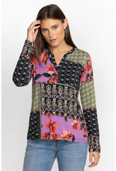 Women Tops | Johnny Was Zanda Split Neck Top Multi