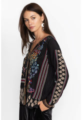 Women Tops | Johnny Was Zodea Blouse-Rio Black