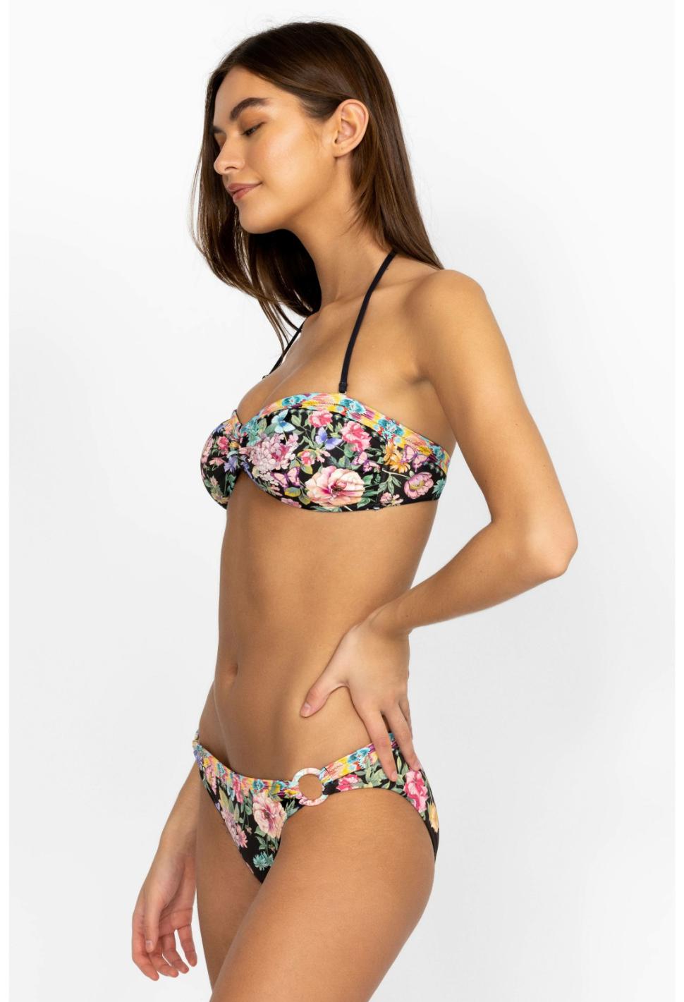 Women Two-Pieces | Johnny Was Black Butterfly Ring Bandeau Black Butterfly