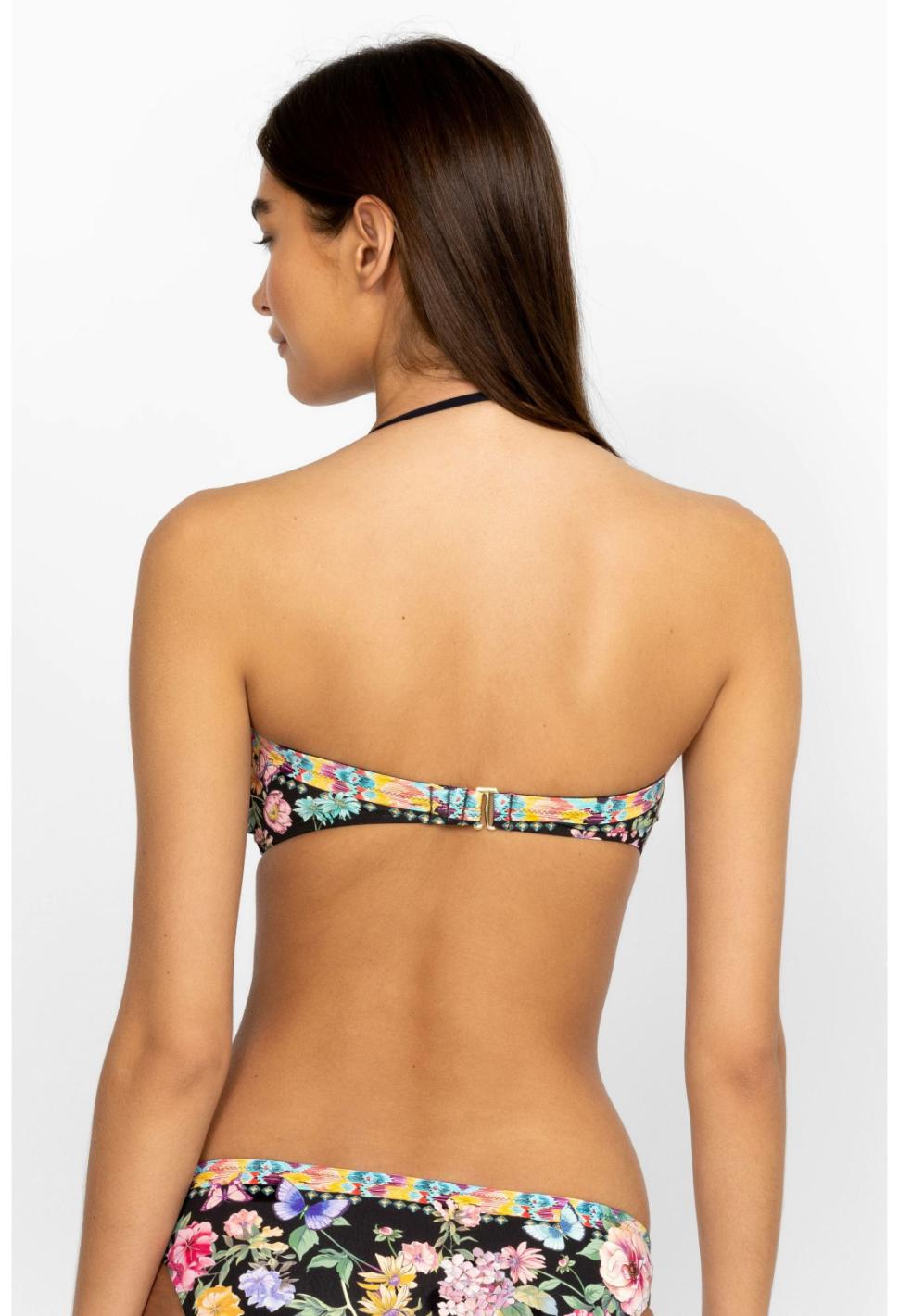 Women Two-Pieces | Johnny Was Black Butterfly Ring Bandeau Black Butterfly