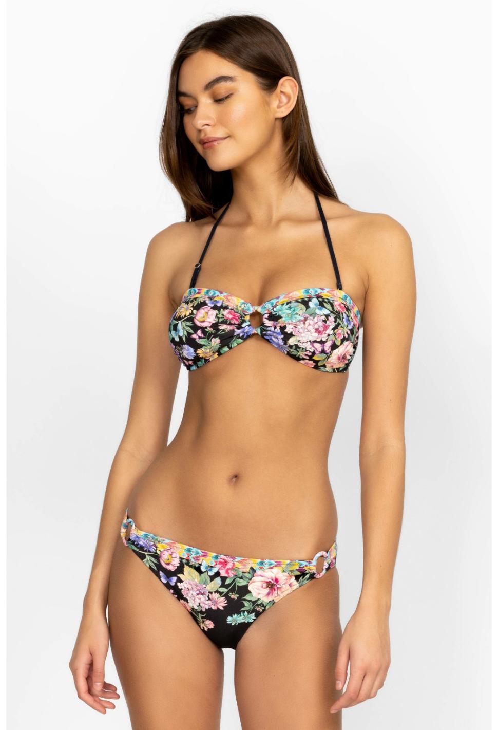 Women Two-Pieces | Johnny Was Black Butterfly Ring Bikini Bottoms Black Butterfly