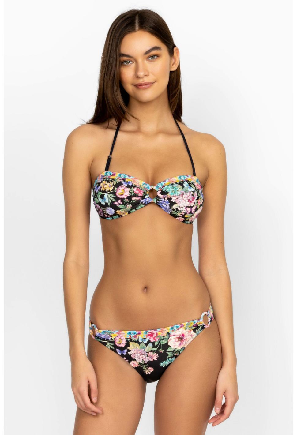 Women Two-Pieces | Johnny Was Black Butterfly Ring Bikini Bottoms Black Butterfly